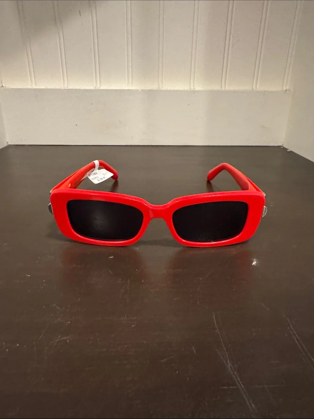 Salvatore Ferragamo womans Red Rectangle Sunglasses new with tags never worn